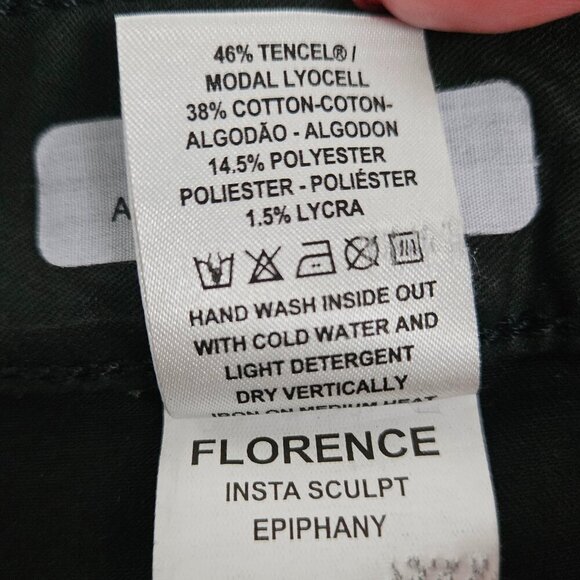 DL1961 Florence Insta Sculpt Epiphany Black Coated Moto Skinny Jean 30 - Picture 9 of 9